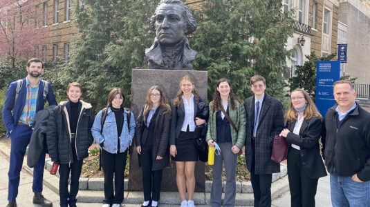 Members of the Clark University Mock Trial Team attend the national tournament in Washington, D.C.