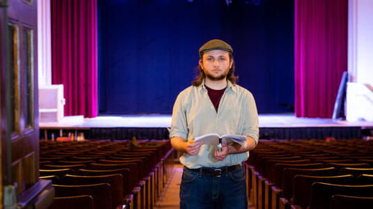 Luke Pound in Atwood Hall's Daniels Theater