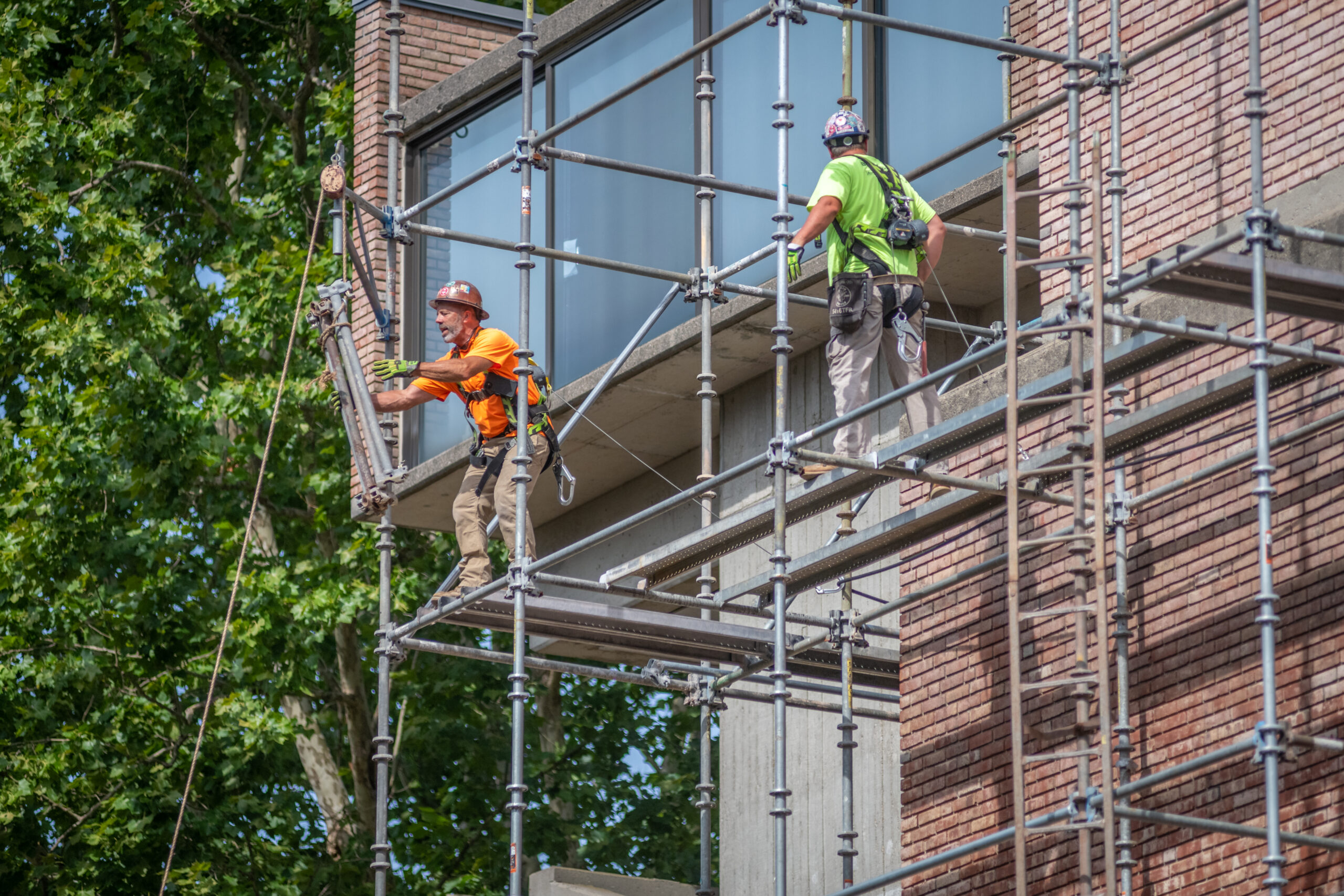 scaffolding on building