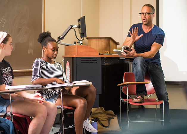 Robert Tobin in classroom