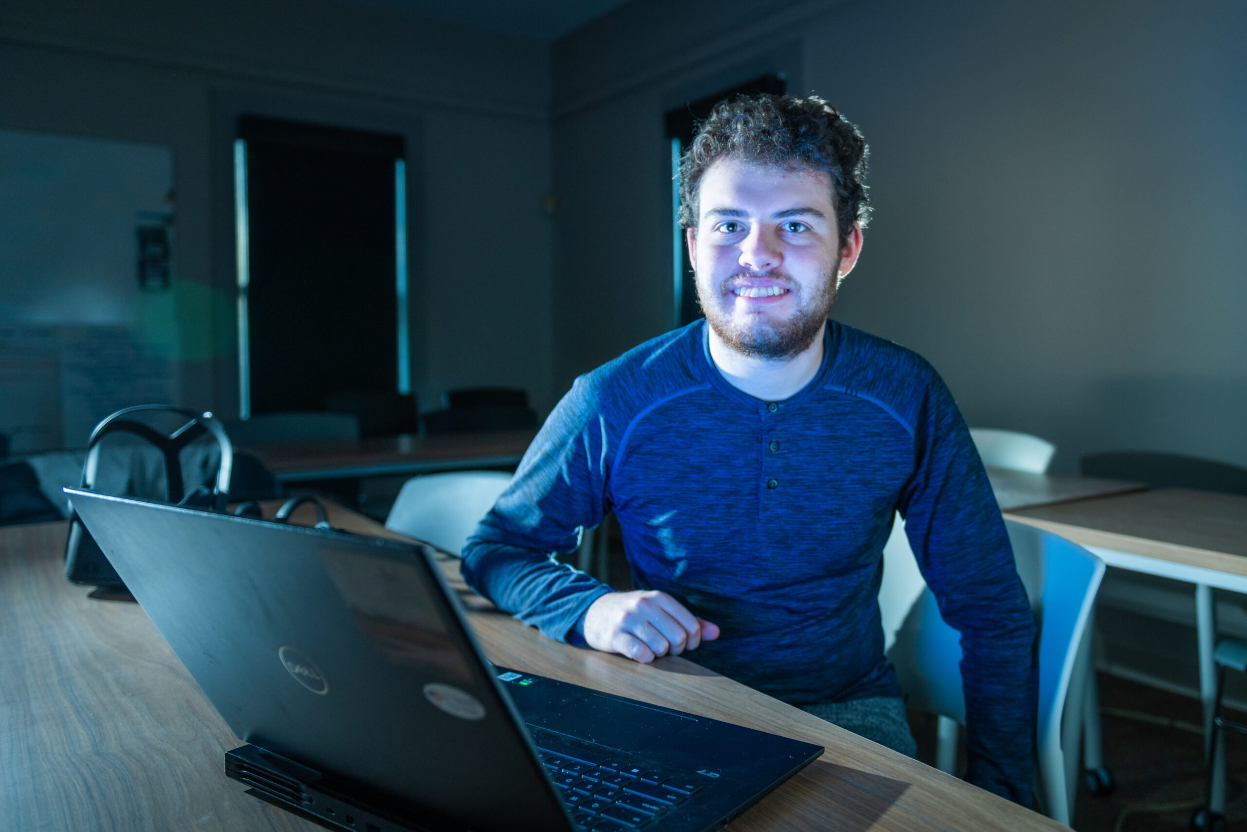 Max Koppel with laptop