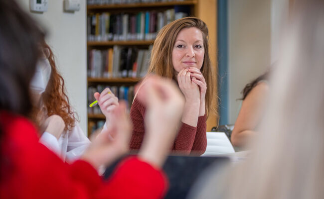 Students and faculty in class