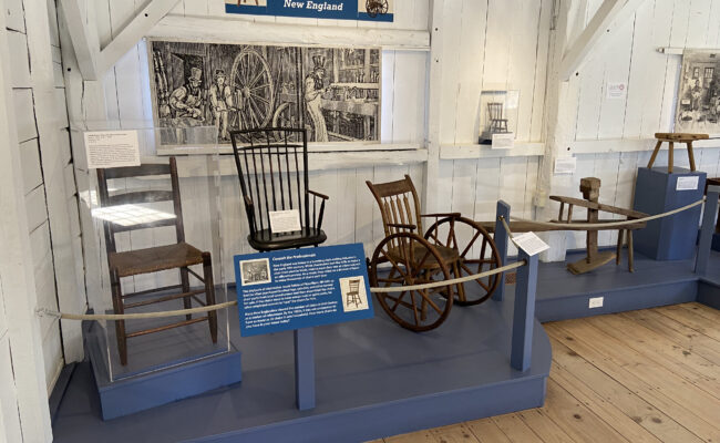 Clark students curated a historic char exhibit at Old Sturbridge Village.