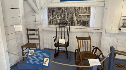 Clark students curated a historic char exhibit at Old Sturbridge Village.