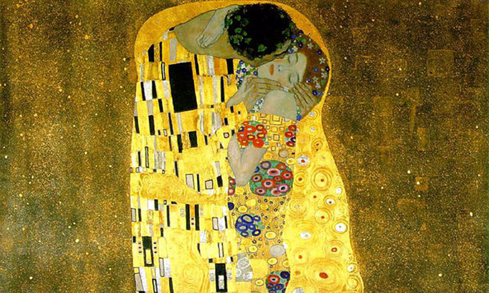 The Kiss painting by Gustav Klimt