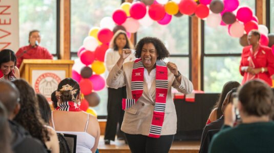 MiKayla Dotson at the Multicultural Graduation celebration