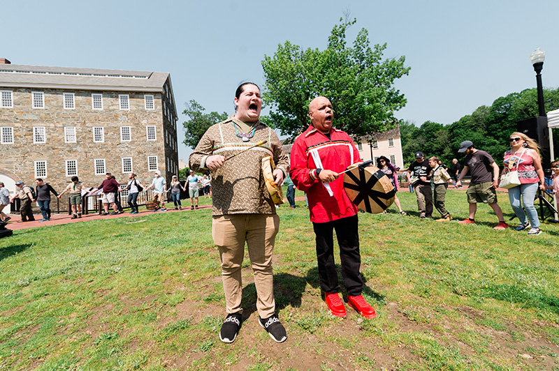 An intertribal gathering promoting the importance of fish passage on the Blackstone River