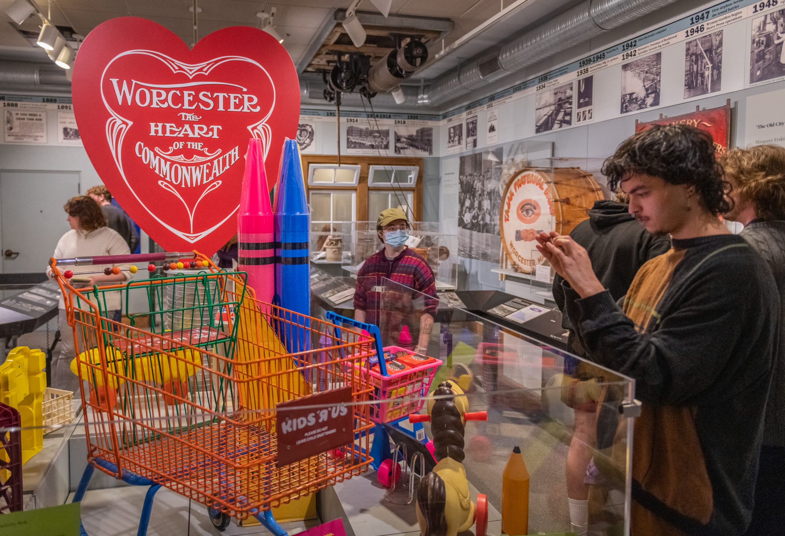 Clark students tour the Worcester Historical Museum.