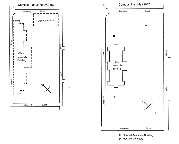 Jonas Clark's original campus plan for Clark University