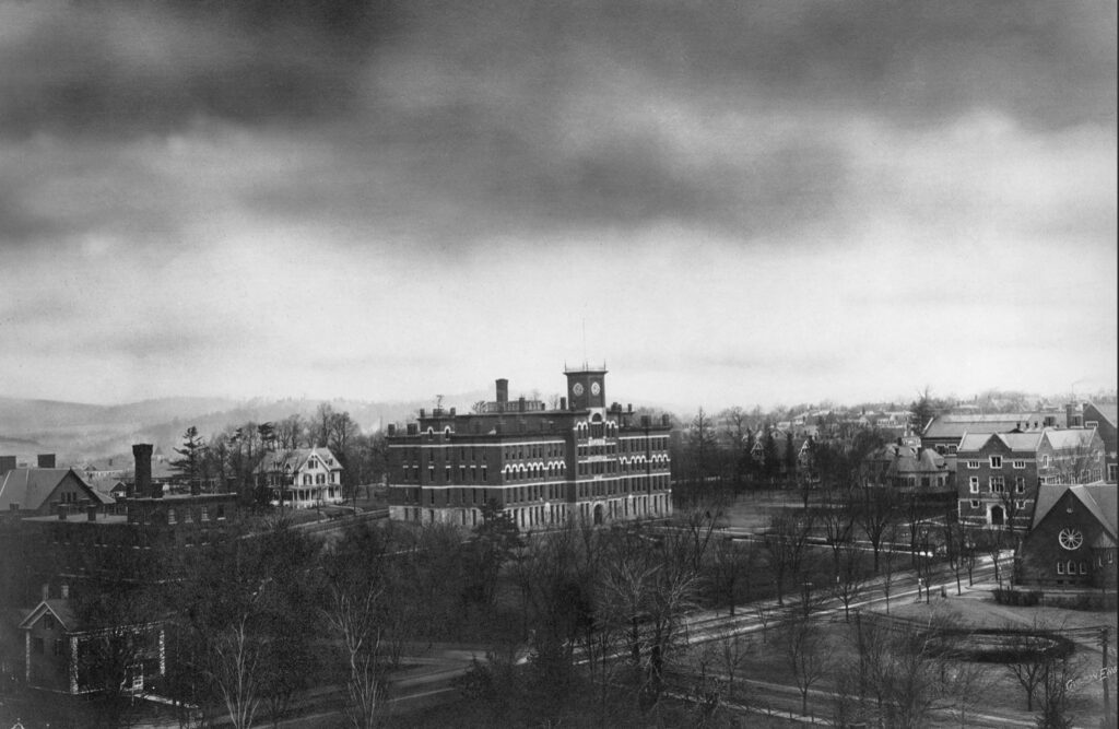 Aerial view of Clark University, 1893