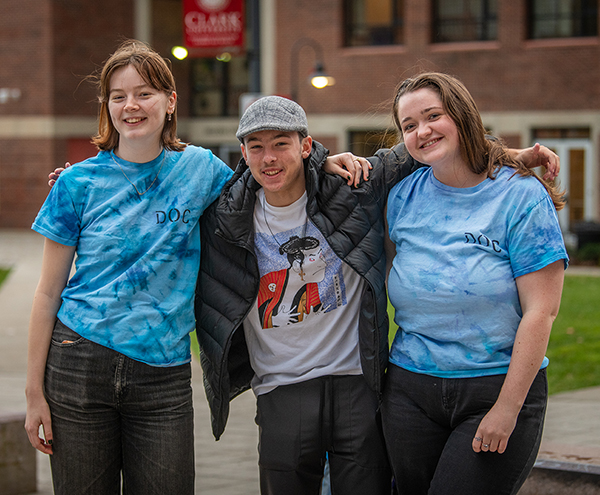 Grace Dowling ’24, Cole Gushee-Nelson ’26, and Aine Sheehan ’24