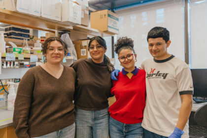 group shot of four students