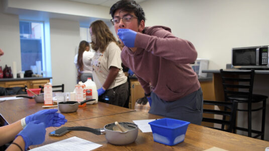 Students taste ice cream