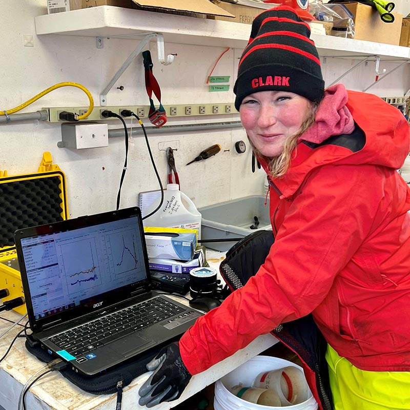 Professor Karen Frey conducts research on board the CCGS Sir Wilfred Laurier.