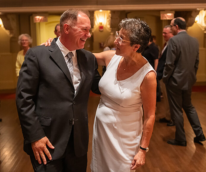 Clark University President David Fithian and Judge Margaret Guzman