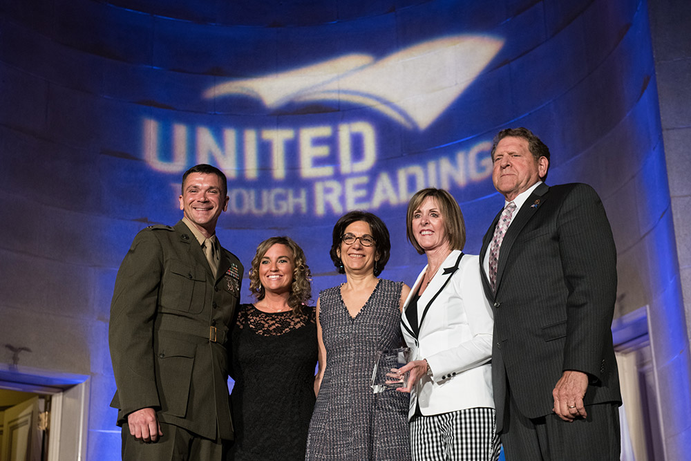 Bonnie Kintzer at a United Through Reading event