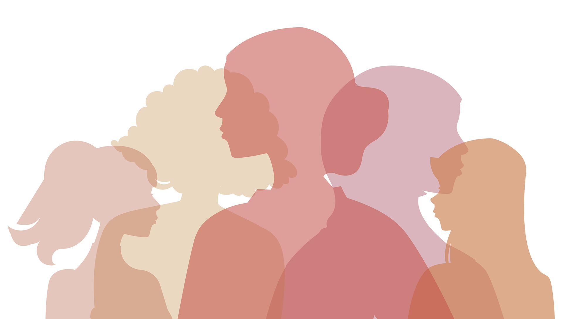 Illustration of five women in silhouette