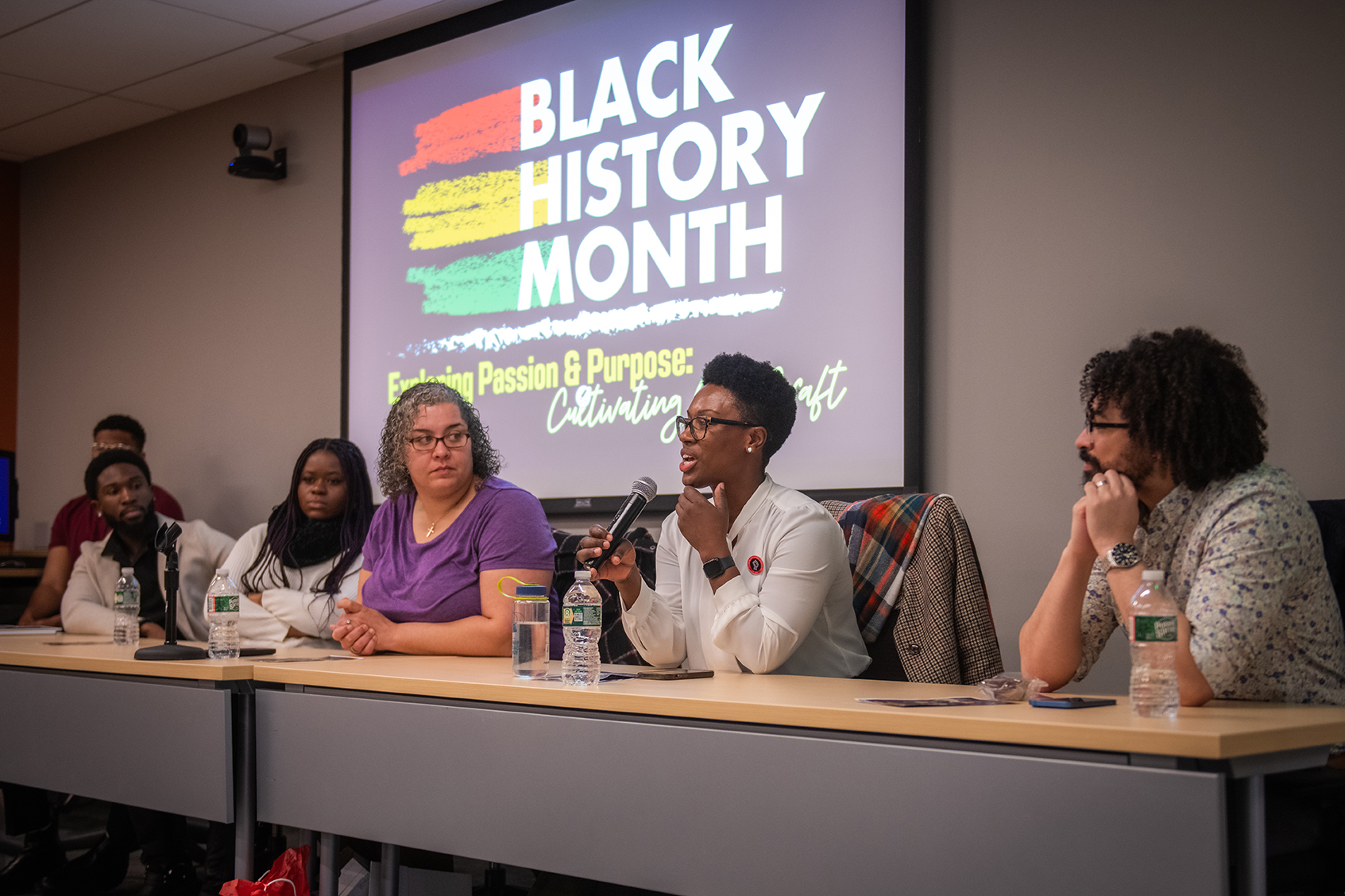 Panel of Passion and Purpose - (L-R) Biko Gaiman, Gloria Agossou, Bri Azier, Stacy Lawrence and Luke Blackadar,