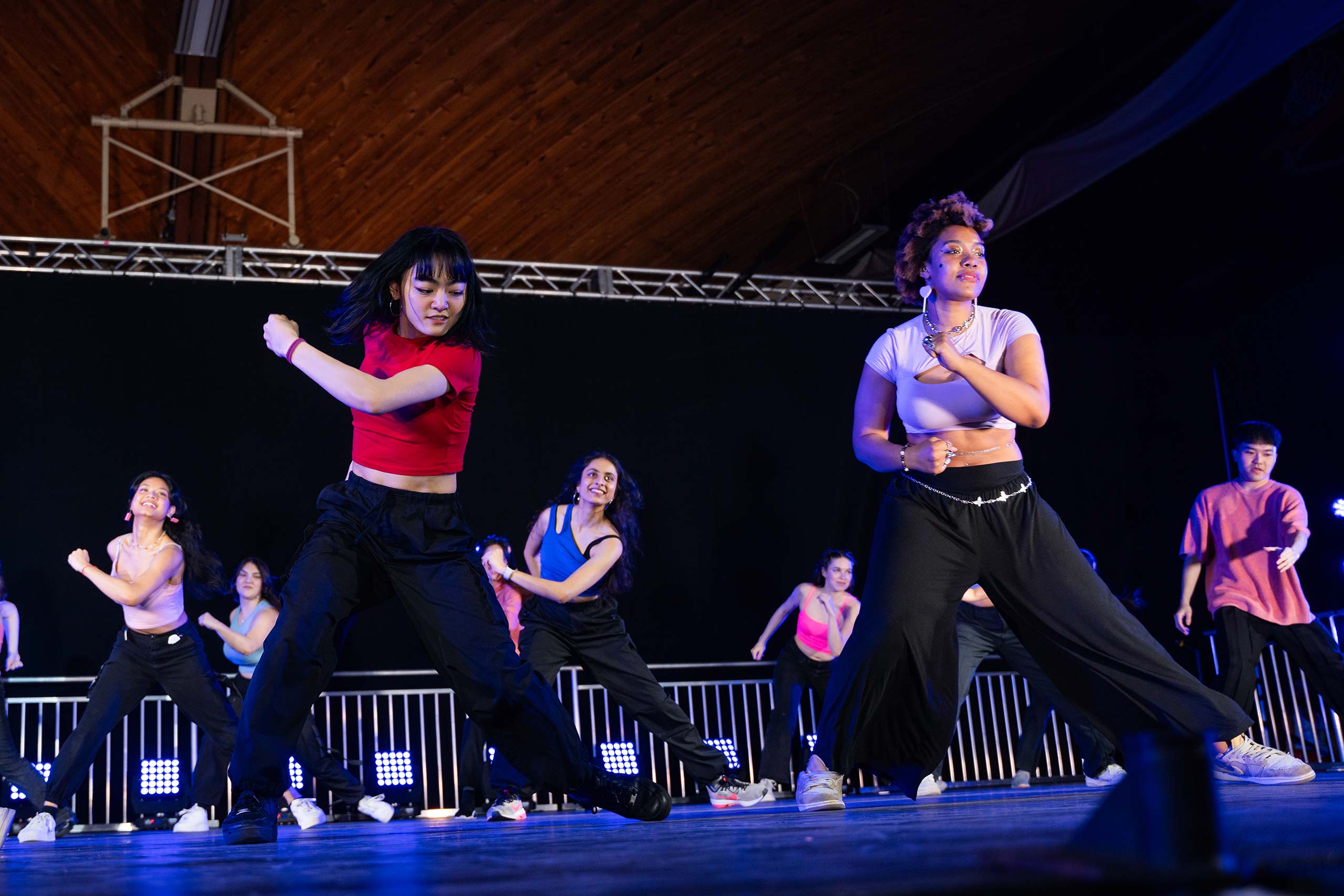 Students dancing during a performance at the 2024 Gala event