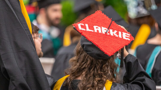 Students at Clark University Commencment