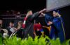 mother and daughter hug at commencement