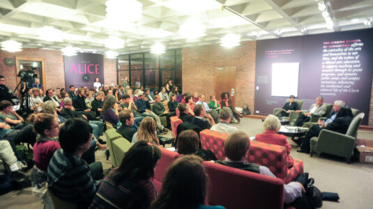 Tom Hayden speaks at Clark University in 2011