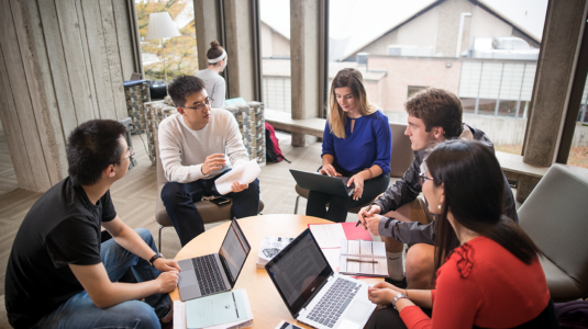 School of Business students