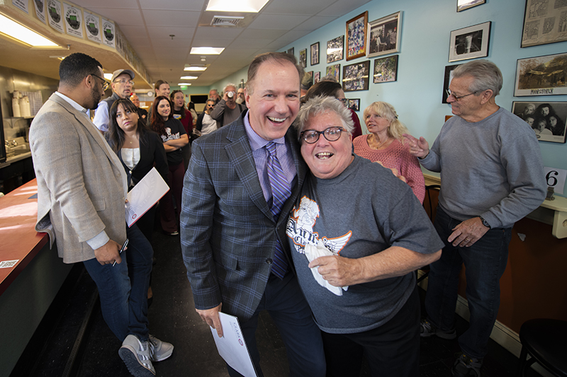 Clark President David Fithian and Annie Jenkins