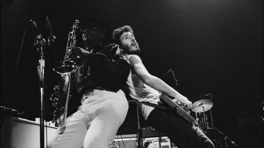 Bruce Springsteen at the Trenton War Memorial in November 1974