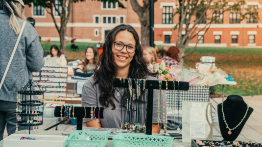 student sells jewelry