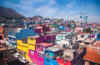 Colorful rooftops of Iztapalapa in Mexico City