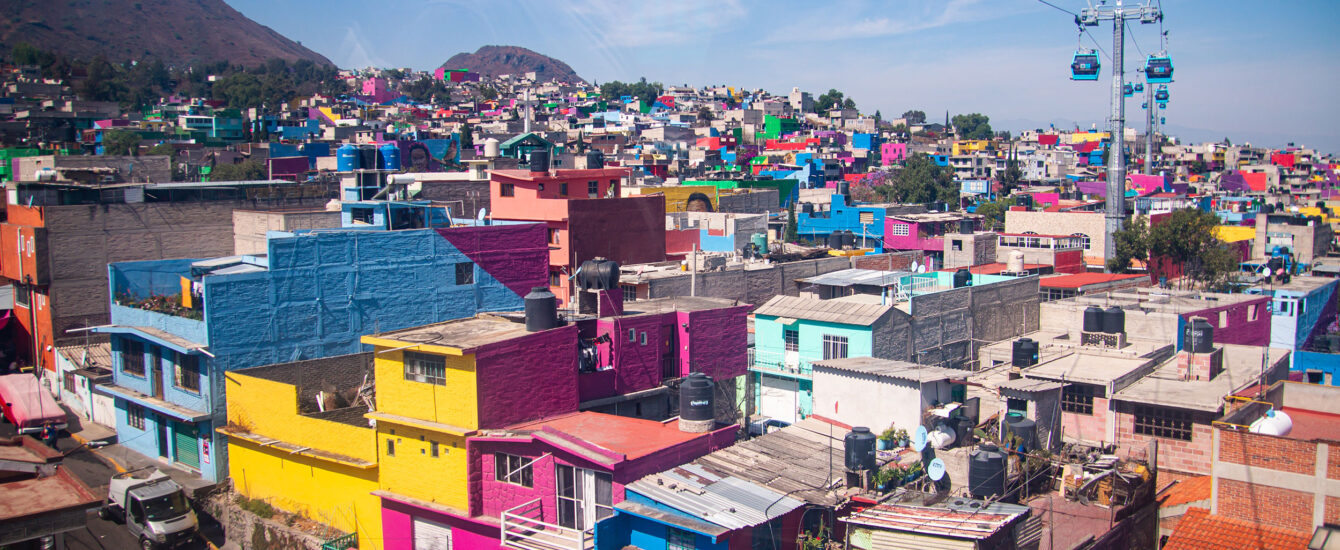 Colorful rooftops in Iztapalapa