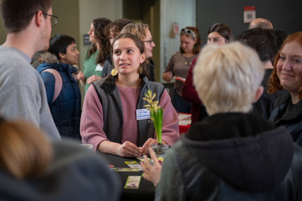 Guests mingle at the EPIC lab celebration.