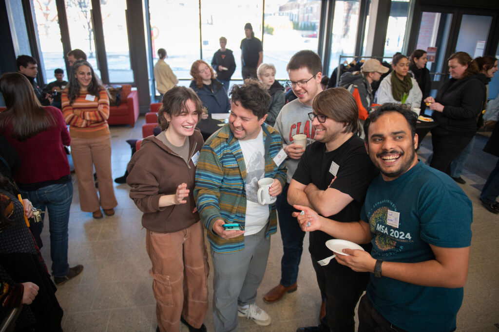 Biology Professor Javier Tabima Restrepo and students