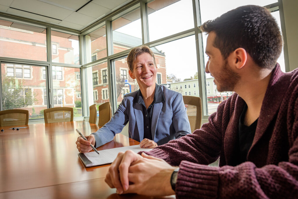 Jenn Plante with student